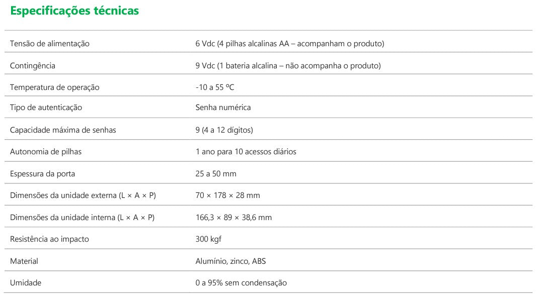 Fechadura Digital De Sobrepor Por Senha FD 1000